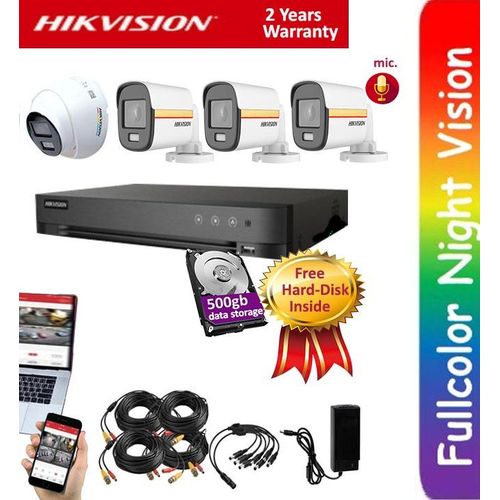 Full Set, 4 channel HIK CCTV Cameras